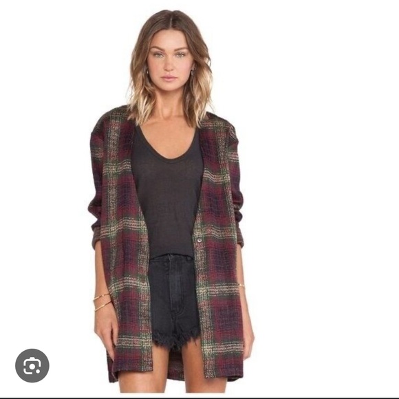 Never worn UNIF Plaid Cardigan urban outfitters - Picture 1 of 9